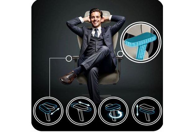 Kancelářská židle Talin Micro Mesh – ergonomické područky s možností nastavení do více směrů