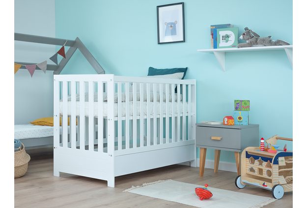 Bílá dětská postýlka Baby Sleep 60 x 120 cm