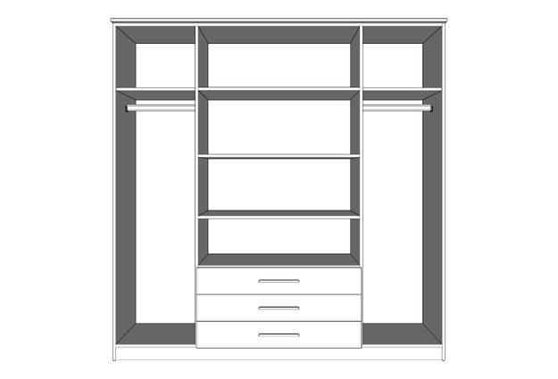 Šatní postel SZANTAL 4D 200 cm, se zrcadlem