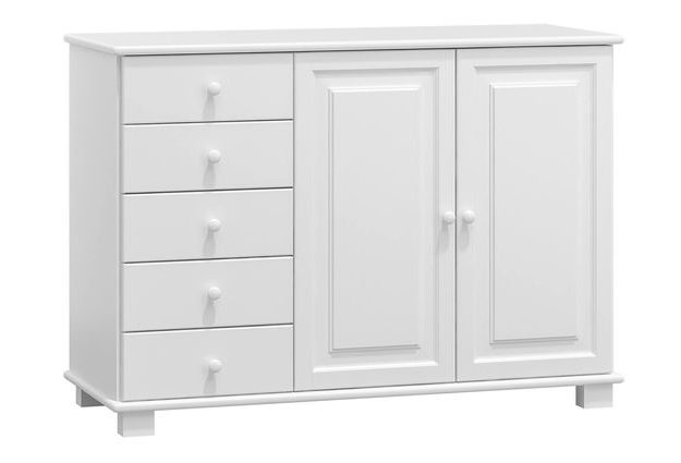 Masivní pěti šuplíková komoda s dvířky Classic NR38