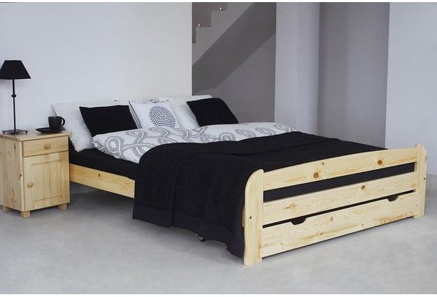 Posteľ ANIA 140 x 200 cm - bezbarvý lak