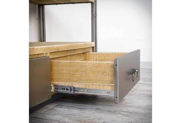 TV stolek Steel wood se dvěma šuplíky