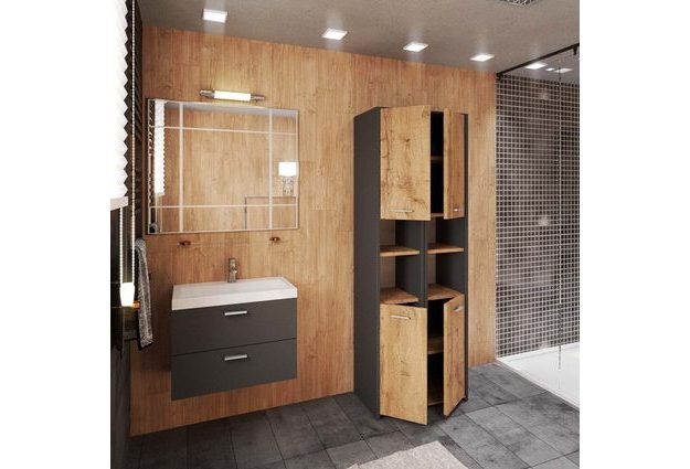 Úzká koupelnová skříň Stivio