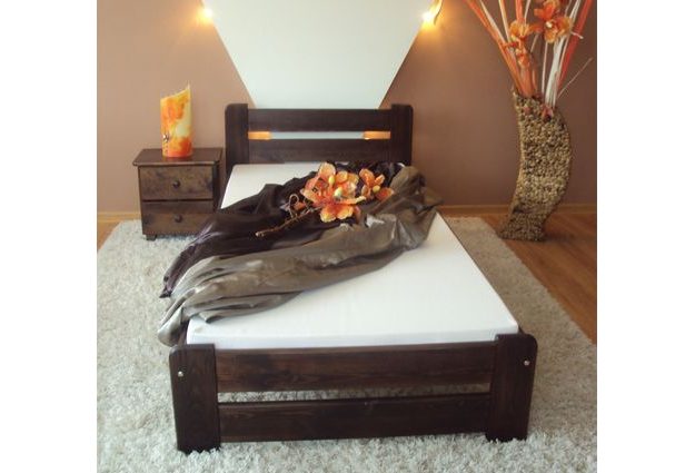 Posteľ EUREKA 80 x 200 cm - moření ořech