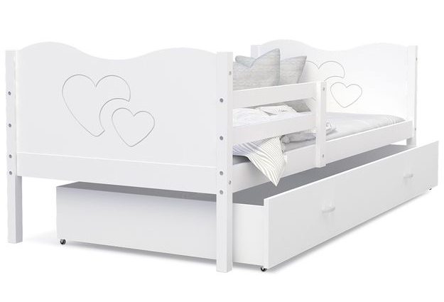 Dětská postel Max P 80x190 cm s úložným šuplíkem a bezpečnostní zábranou