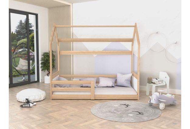 Dětská postel ve tvaru domečku Miki 80x190 cm + rošt ZDARMA