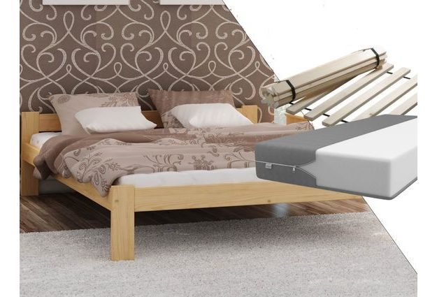Masivní postel Naba 140 x 200 cm + matrace a rošt zdarma