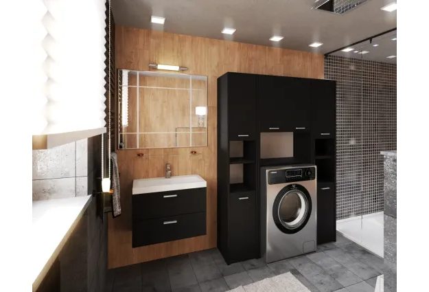 Velká koupelnová sestava s regálem na pračku Stivo 1