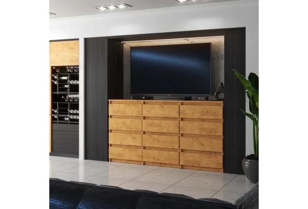 Šuplíková komoda Stivio 12 180 cm