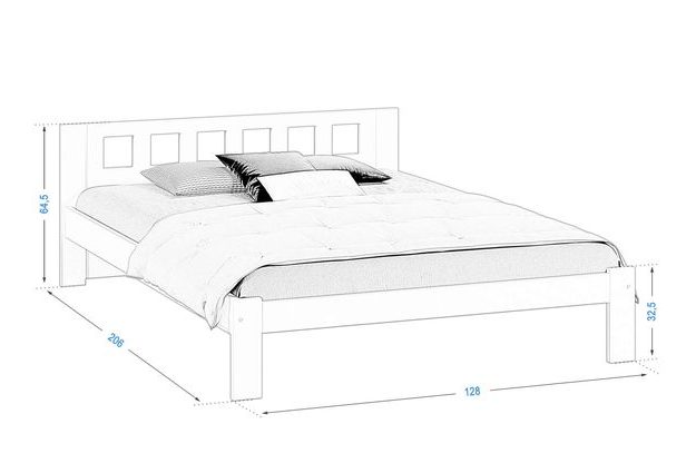 Bílá postel Innes 160 x 200 cm