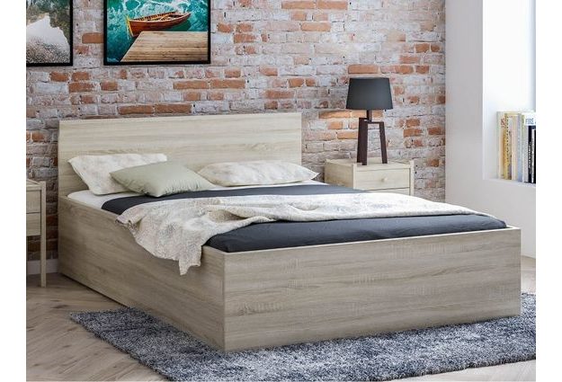 Vyvýšená postel Mary 160 x 200 cm + sendvičová matrace + rošt