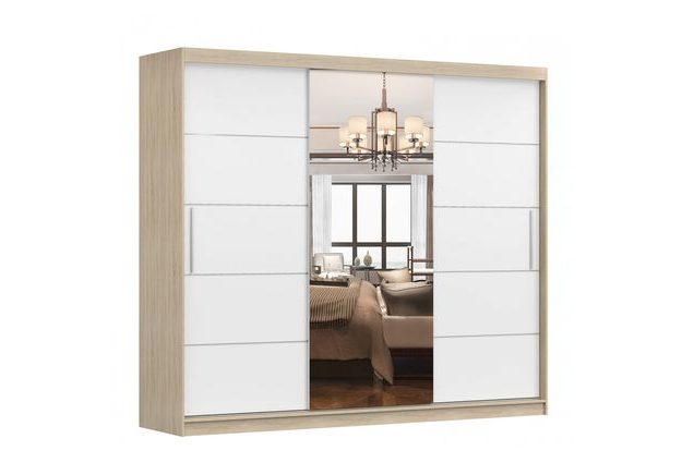 Šatní skříň ALBA I 250 cm se zrcadlem
