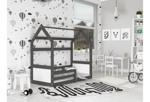 Dětská postel ve tvaru domečku Miki 80x160 cm + rošt