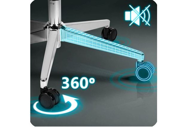 Kancelářská židle Talin Micro Mesh – chromovaná základna s tichými kolečky 360°