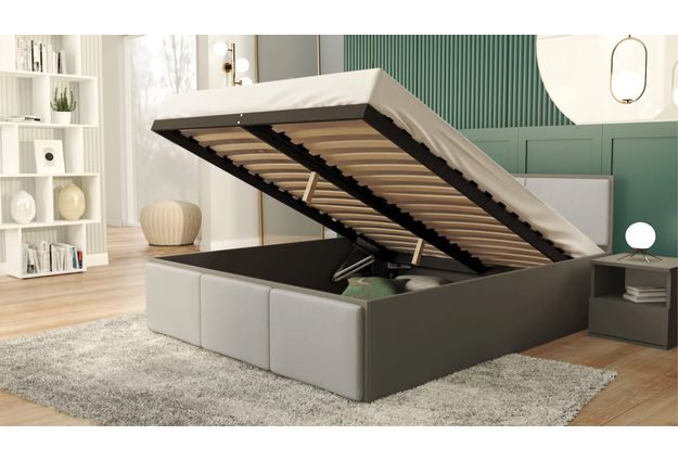 Postel Panama Soft 120 x 200 cm s výklopným roštem a úložným prostorem