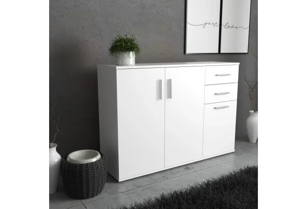 Komoda Stiv 2, matná bílá
