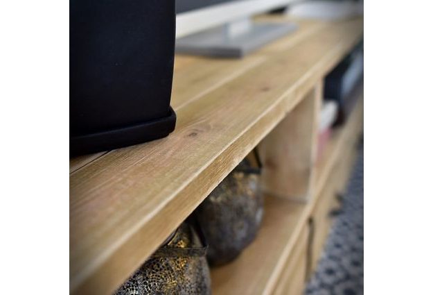 Tv stolek Steel Wood s šuplíky