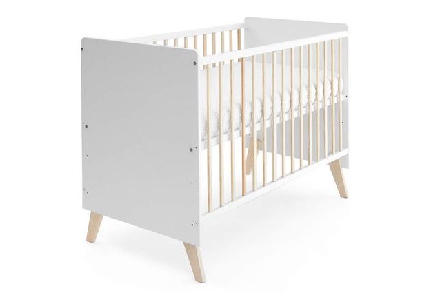 Bílá dětská postýlka Baby Happy 60 x 120 cm