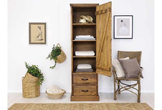 Masivní šatní skříň Rustyk 57 cm