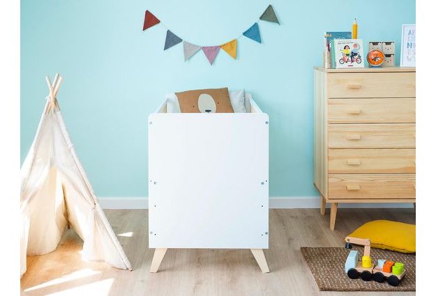 Bílá dětská postýlka Baby Happy 60 x 120 cm