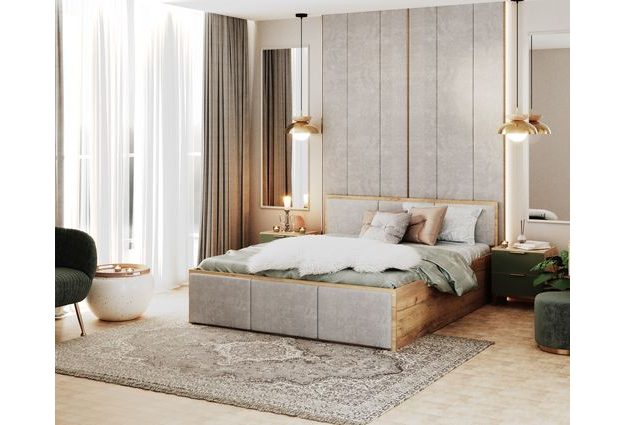 Postel Panama Soft 120 x 200 cm s výklopným roštem a úložným prostorem