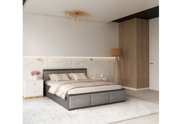 Postel Panama Soft 120 x 200 cm s výklopným roštem a úložným prostorem