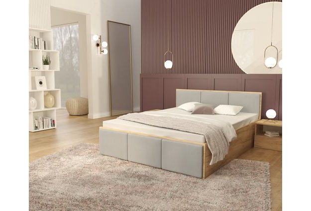 Postel Panama Soft 120 x 200 cm s výklopným roštem a úložným prostorem