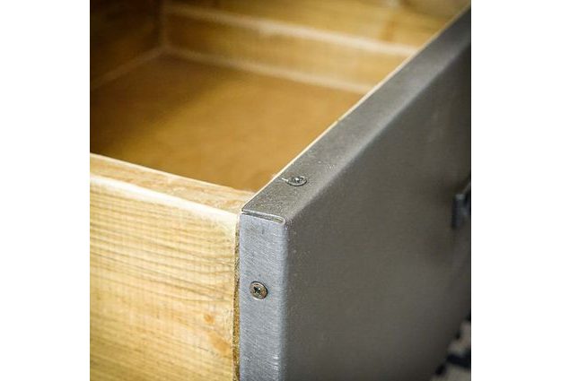 TV stolek Steel wood se dvěma šuplíky