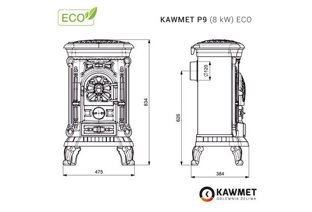 Krbová kamna KAWMET P9 ECO