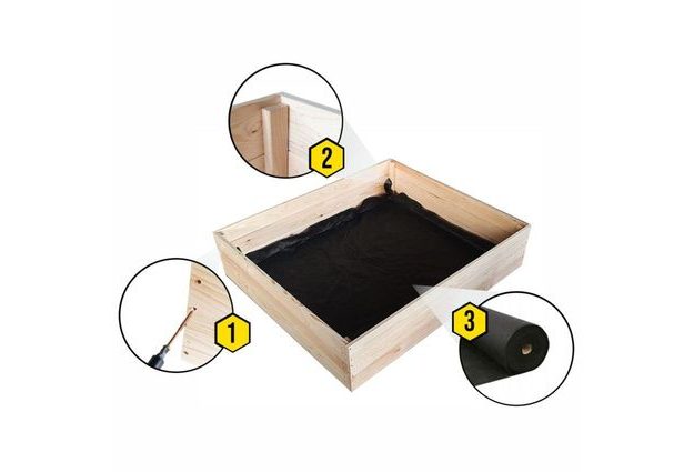 Vyvýšený záhon 120×120×30 cm – jednoduché sestavení bez vrtání