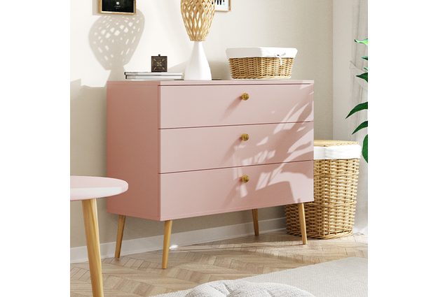 Ložnicová sestava komody + skříně s policemi + 2x noční stolek Boho