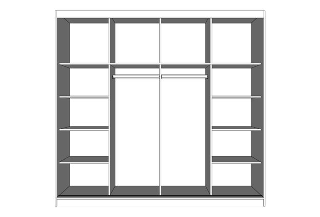 Šatní skříň MULTI 35 233 cm
