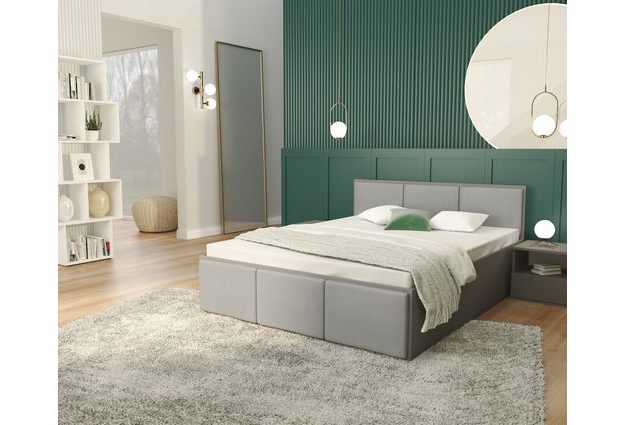 Postel Panama Soft 140 x 200 cm s výklopným roštem a úložným prostorem