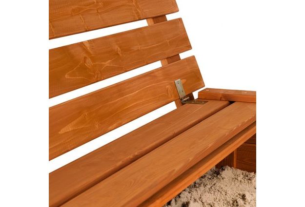 Dřevěné uzavíratelné pískoviště pro děti s lavičkami a stříškou, impregnované pro ochranu před nepříznivými povětrnostními vlivy, ideální na zahradu