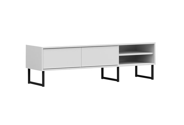 Bílý tv stolek DORIS 150 cm
