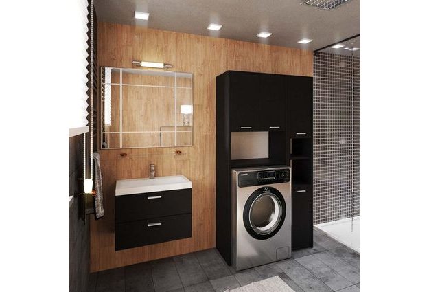 Malá koupelnová sestava s regálem na pračku Stivo 2