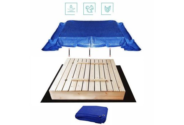 Dřevěné pískoviště Sunny 120 cm ze surového borovicového dřeva