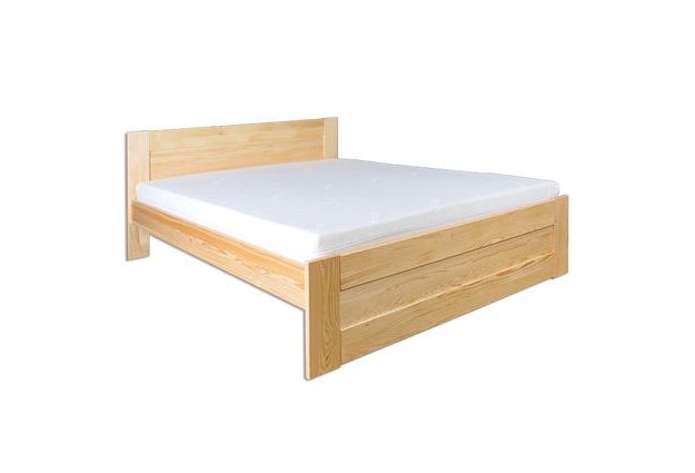 Vyvýšená borovicová postel LK102 160 x 200 cm - surové dřevo