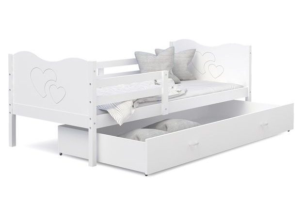 Dřevěná postel pro děti Max P 80x160 cm s úložným šuplíkem