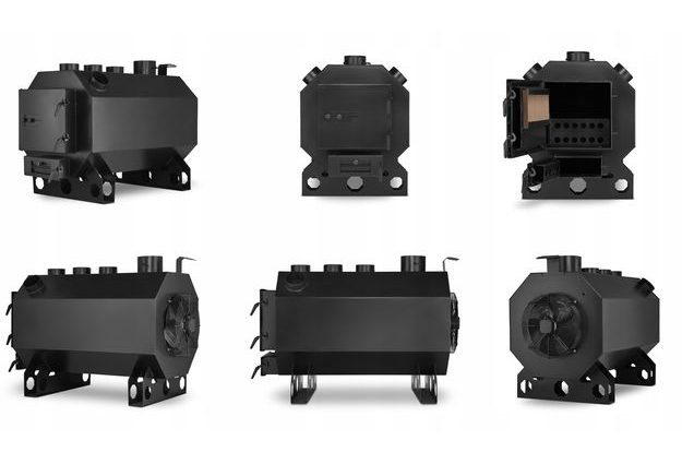 Dílenská kamna OKTAGON 45kW s ventilátorem a ovladačem