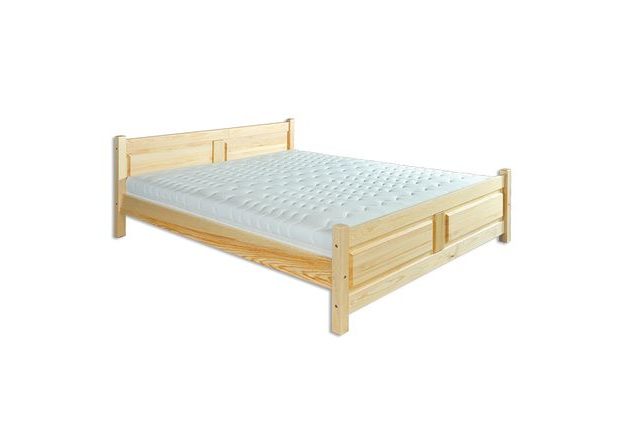 Borovicová postel LK115 160 x 200 cm - surové dřevo