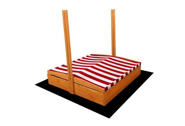 Dřevěné uzavíratelné pískoviště s lavičkami a stříškou, impregnované pro dlouhou životnost a ochranu před nepříznivými povětrnostními vlivy