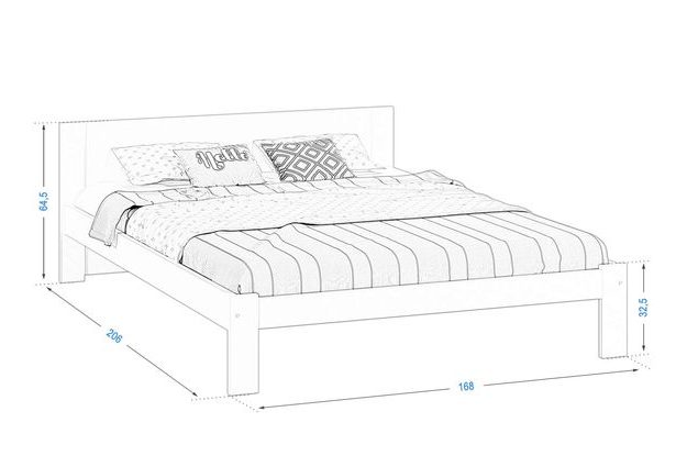 Bílá postel Serena 160 x 200 cm