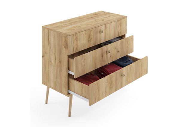 Ložnicová sestava komody + skříně s policemi + 2x noční stolek Boho