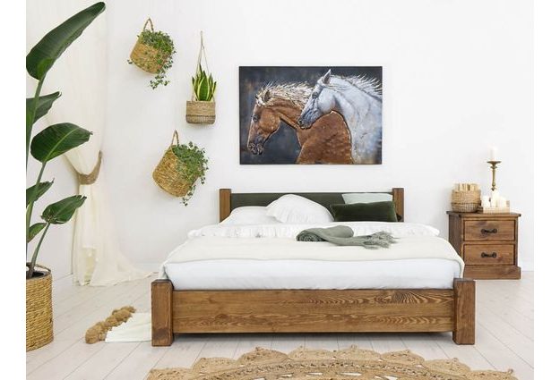 Borovicová postel Ziemowit 160 x 200 cm