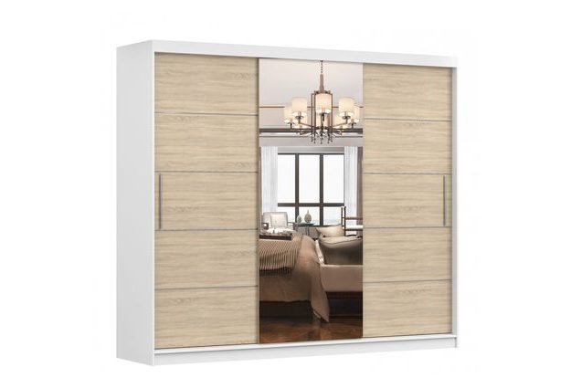 Šatní skříň ALBA I 250 cm se zrcadlem