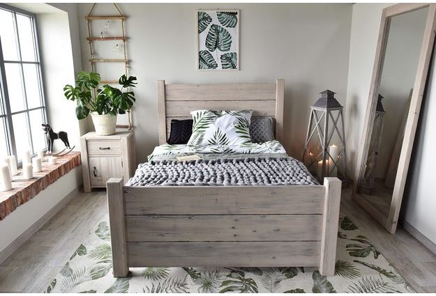 Smreková posteľ Country New 26 160 x 200 cm - Smrková postel Country New 26