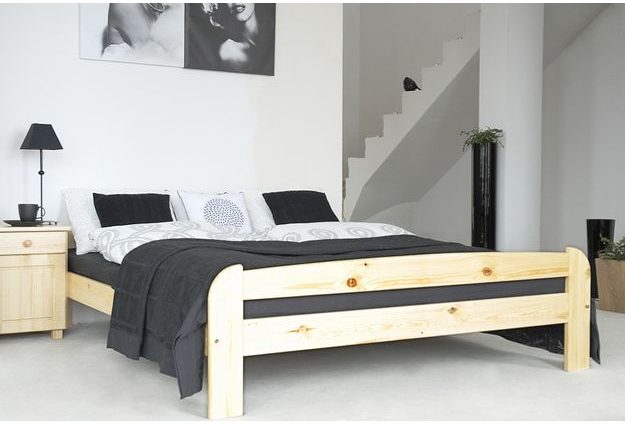 Posteľ ANIA 140 x 200 cm - bezbarvý lak