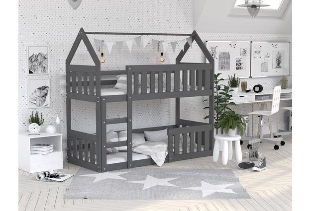 Dětská dvoupatrová postel Domek Mini 80x190 cm - perfektní místo pro odpočinek dětí