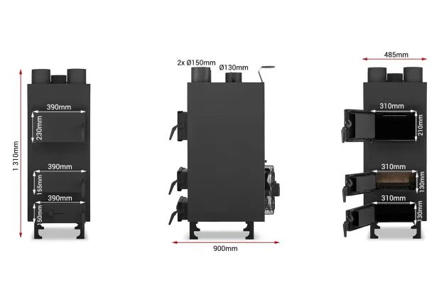 Dílenská kamna PN3 25kW s ventilátorem a ovladačem